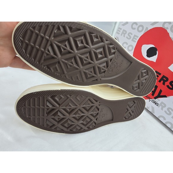 CdG PLAY x Converse Unisex Chuck Taylor All Star Peek-A-Boo High-Top Sneakers - Picture 5 of 9